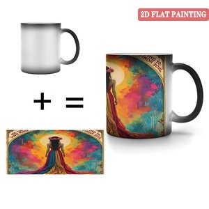 Frosted Black <b>Ceramic</b> <b>Mug</b> 11oz Heat Activated Color Changing Cup Fashion Home Accessory - Product Image 4