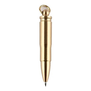 Bolígrafo con Forma de Bala de Latón, Tinta Negra, para Oficina y Escuela, Diseño Elegante y Portátil - Product Image 5