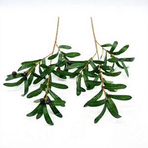 <span class=keywords><strong>Feuilles</strong></span> de plante artificielles en soie, branche d'olivier à 3 <span class=keywords><strong>feuilles</strong></span>, vente en gros, décoration de table pour la maison, mariage, hôtel - Product Image 6
