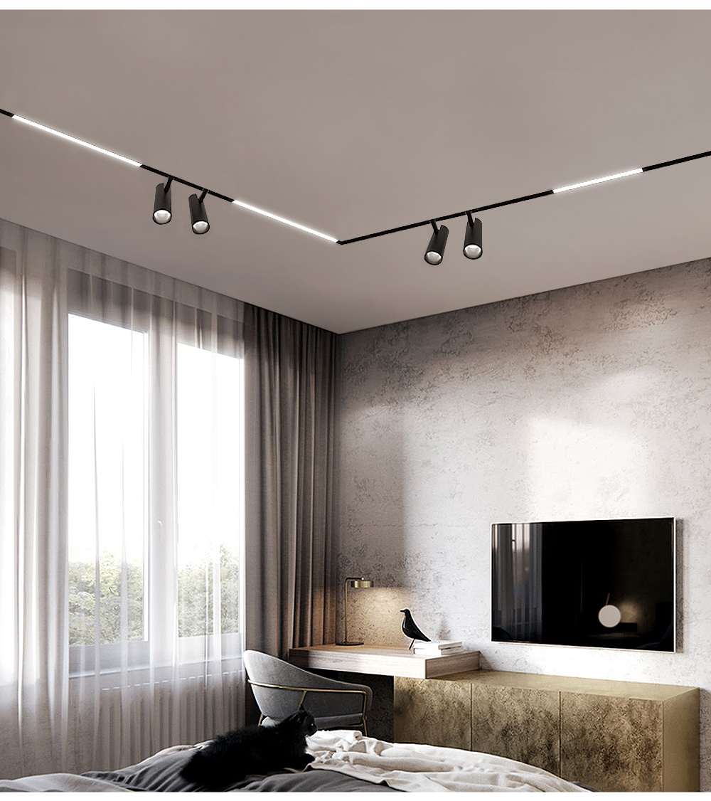 Suppliers Wholesale 5W 10W 8W Ceiling Magnet Led Track Light System Magnetic Led Track Spot Light For Living Room