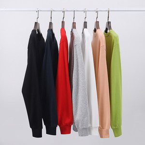 Felpa personalizzata Unisex 420G confraternita Casual oversize Streetwear grigie con stampa spessa attiva finta felpa girocollo da donna - Product Image 2