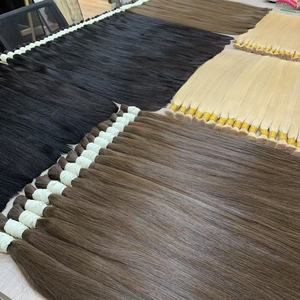 Extensiones de Cabello Megahair Loiro <span class=keywords><strong>Rubio</strong></span> Natural y Color Castaño Iluminado, Cabello 100% Humano, Cabello Vietnamita - Product Image 1