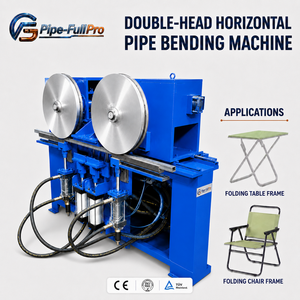 Stainless Steel Pipe Bending Machine Hydraulic Double Head Tube Bender for Kitchen Equipment Furniture Frame Medical Railing - Product Image 1