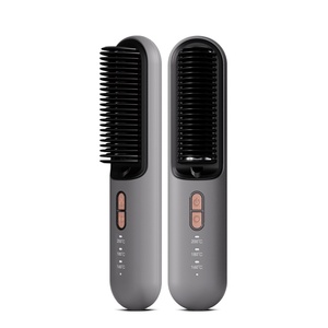 Brosse lissante sans fil à ions négatifs, chauffage électrique, coiffage rapide, recharge USB - Product Image 1