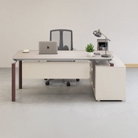 Bureau de direction moderne en bois de luxe - Bureau commercial de grande taille pour PDG et directeurs d'hôpitaux