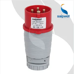 Saipwell ABS Industrial Waterproof Plug IP44 Ip66 Schuko Socket Waterproof Outlet