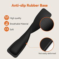 Repose-poignets ergonomique personnalisé en mousse à mémoire de forme noire pour clavier d'ordinateur portable, repose-poignets de bureau en silicone, tapis de souris