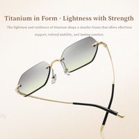 Lunettes de soleil rétro sans monture rectangulaires pour femmes et hommes, protection UV400, tendance, pour les vacances en plein air, lunettes décoratives pour photos