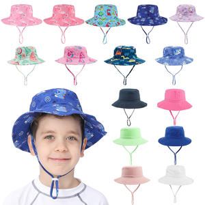 Chapeau seau personnalisé réglable UPF 50 + pour bébé Casquette de protection solaire à caractère extérieur pour tout-petit garçon et fille Chapeau de plage imprimé - Product Image 2