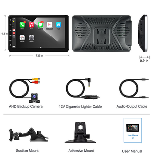 หน้าจอรถยนต์ไร้สายขนาด 7 นิ้ว แบบพกพา รองรับ CarPlay และ Android Auto หน้าจอ IPS แบบแยกส่วน หน้าจอสัมผัส ใช้ได้กับรถยนต์ทั่วไป - Product Image 6