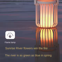 Shingel extérieur flamme atmosphère intégré batterie haut-parleur Portable Usb Rechargeable lampe de poche tente lanterne Led Camping lumières