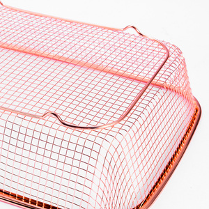 Cesta de malla de acero inoxidable color oro rosa para escurrir frutas, cesta de almacenamiento para cocina, cesta para limpiar verduras, utensilio de cocina - Product Image 4