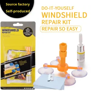 Kit de herramientas y líquido de reparación de vidrio de ventana de coche universal para reparación de grietas de parabrisas herramienta esencial de vehículo - Product Image 2