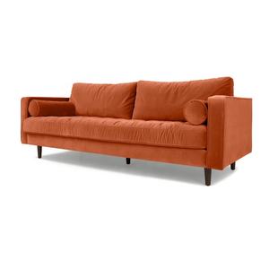 Juego <span class=keywords><strong>de</strong></span> Sofás <span class=keywords><strong>de</strong></span> Terciopelo <span class=keywords><strong>de</strong></span> Algodón Color <span class=keywords><strong>Naranja</strong></span> Quemado <span class=keywords><strong>de</strong></span> 3 Plazas <span class=keywords><strong>Scott</strong></span>, Diseño Rústico con Patas <span class=keywords><strong>de</strong></span> Madera para Sala <span class=keywords><strong>de</strong></span> Estar, Dormitorios <span class=keywords><strong>de</strong></span> Villa, Escuela - Product Image 3