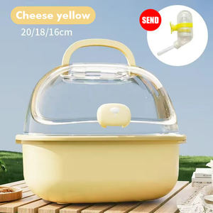 Trasportino di Lusso Portatile per Animali Domestici, 4 Opzioni di Colore, Gabbia da Viaggio Traspirante in Plastica con Bottiglia d'Acqua per Piccoli Animali e Porcellini d'India - Product Image 4