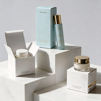 Boîte en carton écologique personnalisée avec logo imprimé pour emballages de luxe de produits cosmétiques et de soins de la peau, tels que les lotions et crèmes pour le visage