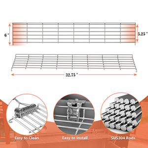 Grille de maintien au chaud en acier inoxydable de 26, 32 et 24,9 pouces pour <span class=keywords><strong>barbecue</strong></span> <span class=keywords><strong>Weber</strong></span> Genesis 66045 pour cuisson/extérieur/<span class=keywords><strong>barbecue</strong></span> - Product Image 3