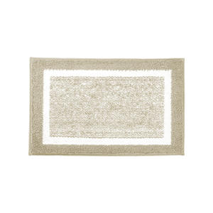 Alfombra de Baño Rectangular Gris de Fibra de Poliéster Absorbente y Antideslizante para Uso en el Baño - Product Image 3