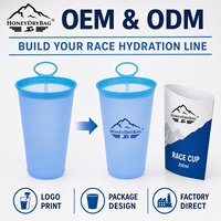 Gourde souple ultra-compacte en TPU sans BPA, personnalisable OEM, mug pliable pour l'endurance, la randonnée et l'alpinisme