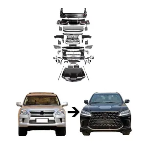 2008-2015y LX570 Nâng Cấp Để 2021 Phong Cách Body Kit Đối Với Lexus Nâng Cấp Xe Bumper Lx570 Với Lx600 Phong Cách Phía Sau Bumper Xe Phụ Kiện