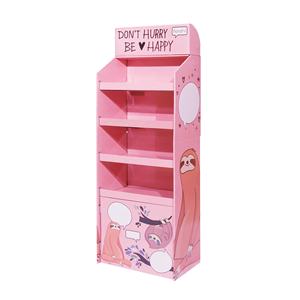 Kustom desain terbaru kardus bergelombang tampilan lantai berdiri untuk parfum kosmetik Makeup promosi toko ritel - Product Image 6