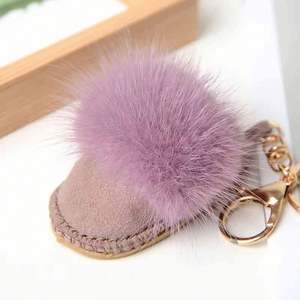 Vente en gros de pantoufles créatives en <span class=keywords><strong>laine</strong></span>, décorations de sacs en cuir, ornements en fourrure de vison et décorations en <span class=keywords><strong>laine</strong></span> pour intérieurs de voiture - Product Image 4