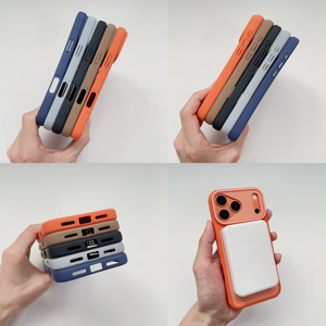 Coque de téléphone portable magnétique givrée style INS avec chargement sans fil pour <span class=keywords><strong>iPhone</strong></span> 17 Pro Max 17 16 15 14 13, antichoc, finition mate - Product Image 2
