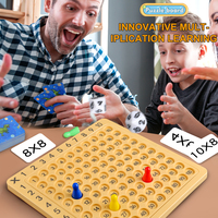 Jeu de société HTL Multiplication : Tableau de Multiplication Éducatif STEM pour Enfants, Jouet d'Apprentissage Interactif Parent-Enfant