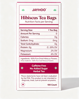 Sachets de thé aux fleurs d'hibiscus séchées pures JAYHOO