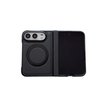 Étui de protection pour téléphone portable en fibre de carbone magnétique antichoc avec charge sans fil pour les professionnels