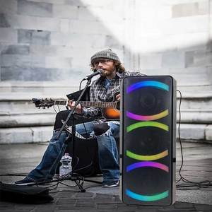 Loa kéo âm trầm mạnh mẽ, kiểu dáng đẹp, có đèn, mẫu mới độc quyền, hình tam giác, loa karaoke, micro không dây, loa tiệc tùng - Product Image 3