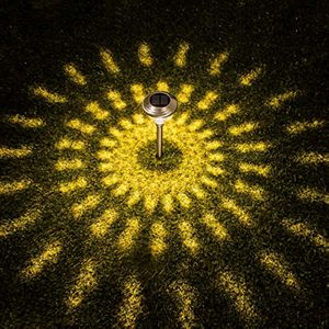 Lampes solaires de jardin en acier inoxydable et verre, lampes d'extérieur pour pelouse, lampes décoratives à insérer pour allées, terrasses, piscines et événements, couleur argent - Product Image 2