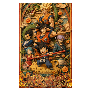 Carte da Gioco Collezionabili <span class=keywords><strong>Anime</strong></span> <span class=keywords><strong>Giapponesi</strong></span> in Carta Acrilica Serie Fury Soul Dragon Ball TCG Huohu all'Ingrosso - Product Image 1