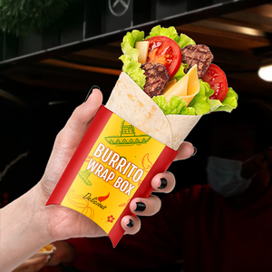 Rouleau de poulet en forme d'oreiller à emporter personnalisé boîte d'emballage jetable Shawarma Tacos Burrito - Product Image 4