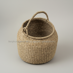 Newly Designed Rattan Bamboo Handmade Vegetable <b>Storage</b> <b>Basket</b> Modern Style Rustic Brown - Product Image 1