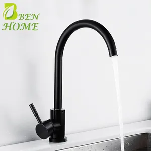 BenHome 360 Black Kitchen Faucet Kitchen Sink