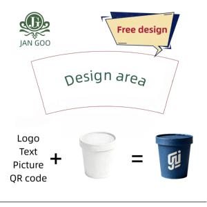 Ciotole e Contenitori per Alimenti in Carta Monouso Impermeabili da 8oz, 12oz, 16oz, 24oz, Rivestiti in Carta Bianca, Ecologici, con Coperchi in Carta - Product Image 3