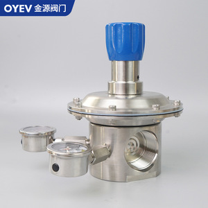 Vannes Jinyuan en acier inoxydable 304, vannes de réduction de pression DN15 à DN100, double manomètre, action directe pour l'oxygène - Product Image 3