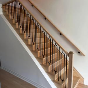 Tanlong Metal Negro Hueco Cuadrado Hierro Balaustres Pasamanos <span class=keywords><strong>De</strong></span> Hierro Barandilla Moderna - Product Image 1