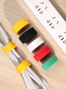 钩环弹性贴片Velcroes定制可调电缆扎带彩色柔性Velcroes尼龙彩色柔性Velcroes - Product Image 4