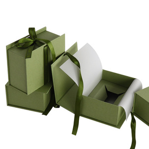 Hộp Đóng Gói Trang Sức Bằng Giấy Hình Cuốn Sách Sang Trọng Hộp Quà Tặng Từ Tính Nhỏ Có Ruy Băng - Product Image 6