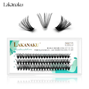 Lakanaku Cluster <b>Lashes</b> 20D 30D 40D 50D 60D 80D DIY Eyelash Extension <b>Kit</b> - Product Image 5