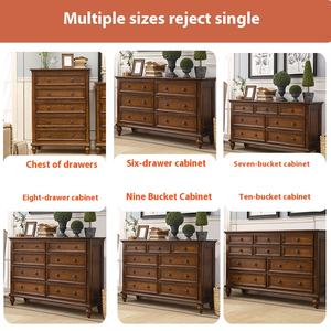 Armoire moderne vintage américaine à cinq tiroirs <span class=keywords><strong>en</strong></span> bois massif pour chambre à coucher Armoire à sept tiroirs pour le salon Rangement à neuf tiroirs - Product Image 2