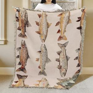 Marine Life Flannel <b>Blanket</b> Throw <b>Blanket</b> Nap <b>Blanket</b> Fade Resistant Lightweight for Travel <b>Camping</b> Custom Print Wholesale - Product Image 3