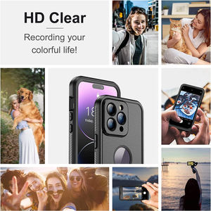 Totalmente sellado bajo el agua resistente a prueba de polvo a prueba de nieve a prueba de golpes IP68 funda de teléfono impermeable para <span class=keywords><strong>iPhone</strong></span> 12 13 14 15 pro Max plus - Product Image 2
