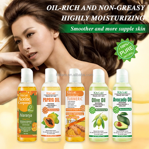 Huile Corporelle Botanique Orange VC Papaye Curcuma Olive Avocat Hydratante Légère Marque Privée OEM Vente en Gros - Product Image 1
