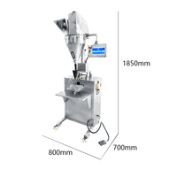 Petite machine semi-automatique de remplissage de pesée de poudre de farine de poudre chimique cosmétique de sac de bouteille de Sachet sec de table