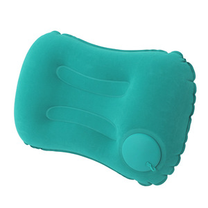 Flocked Square Inflatable Neck <strong>Pillow</strong> Outdoor Travel Essential Portable Foldable TPU Press To-Inflate <strong>Pillow</strong> for Flights - Product Image 5