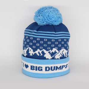 Berretto Invernale con Motivo <span class=keywords><strong>a</strong></span> Fiocchi di Neve e Pompon, in Acrilico Lavorato <span class=keywords><strong>a</strong></span> Maglia con Risvolto e Testo Jacquard Personalizzato - Product Image 5