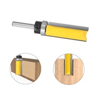 Vástago de 6mm, cuchillas de carburo de 3 dientes, patrón de carpintería, brocas de enrutador de recorte al ras, fresa con rodamiento para corte de madera